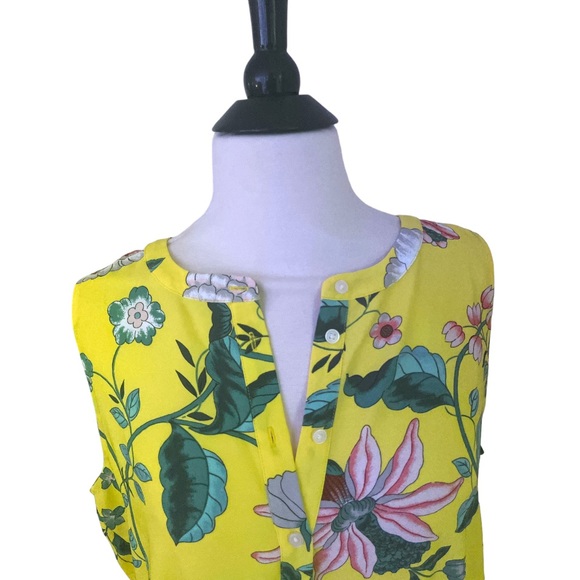 Loft Yellow Floral Midi Dress - Picture 2 of 5